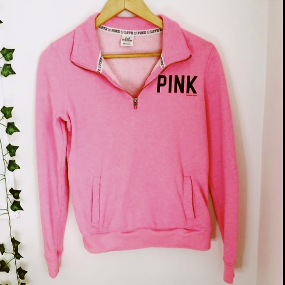 PINK Victoria's Secret Jackets & Blazers - ✨PINK Half Zip Pullover Sweatshirt